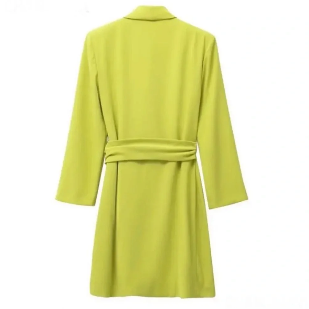 Vibrant Yellow Wrap Dress - Small - Picture 3 of 13